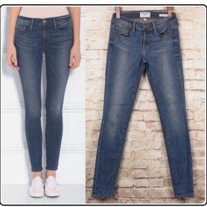 Frame Denim Skinny Jean in Kenwood Blue